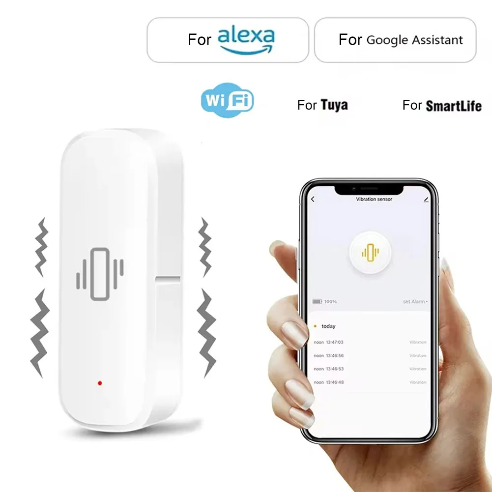 1 шт. датчик вибрации для приложения Tuya DC 3 В бытовой умный Wi-Fi детектор разбития
