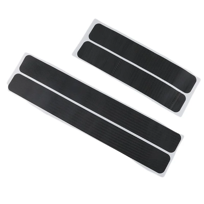 

4PCS/Set Car Accessories Door Sill Scuff Welcome Pedal Protect Carbon Fiber Stickers