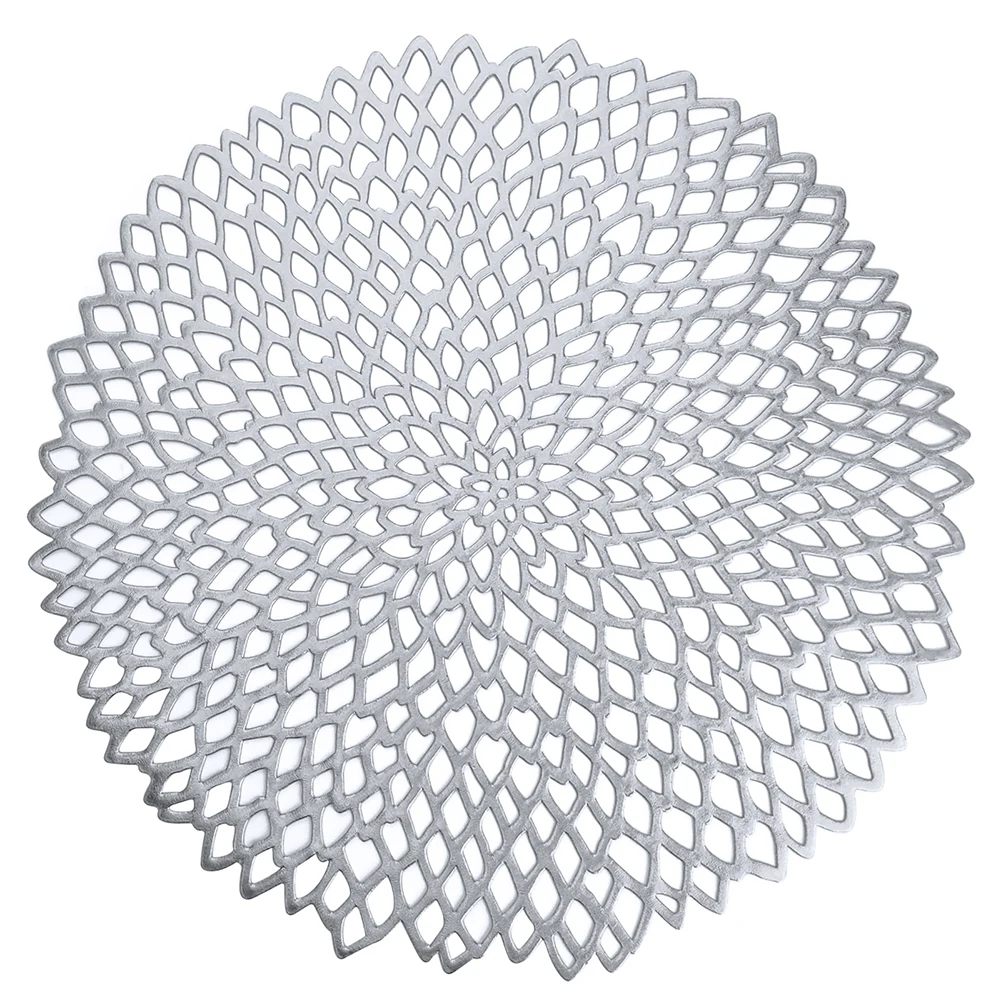 

6 шт. круглые салфетки для рождества, свадьбы, вечеринки, ресторана, отеля, обеденный стол, коврики, термостойкие 38 см Виниловая подставка