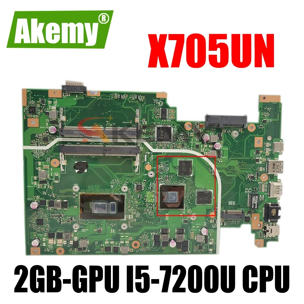 

Akemy X705UN Материнская плата Asus Vivobook 17 X705UN RX705U протестированная Материнская плата ноутбука 2GB-GPU I5-7200U CPU