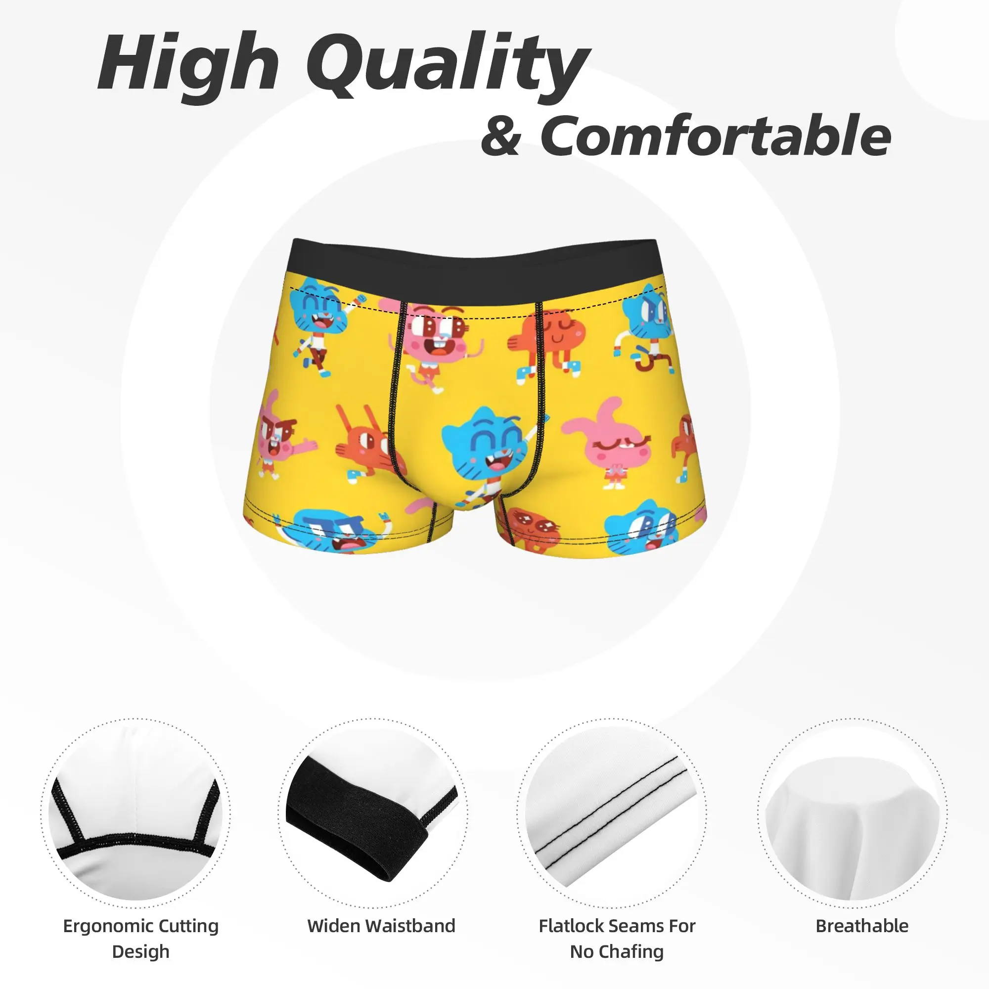 Фото Мужские трусы-боксеры Man Anaise Gumballs Darwins Underwear Amazings Gumballs, сексуальные шорты, трусы из полиэстера, размеры S-XXL. №5