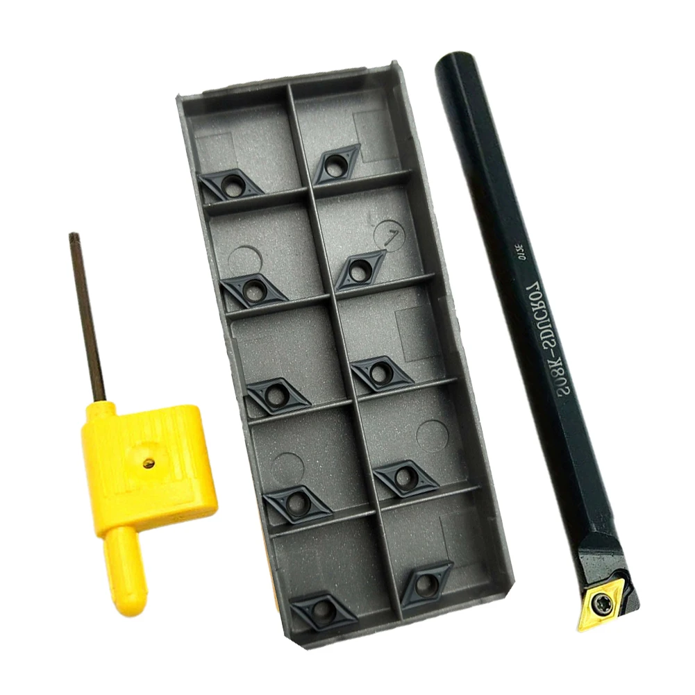

S08K-SDUCR07 8x125mm Lathe Turn Tool Holder Boring Bar+ DCMT070204 Carbide Blade For SDJCR/SDNCN/SDQCR Series Lathe Tool