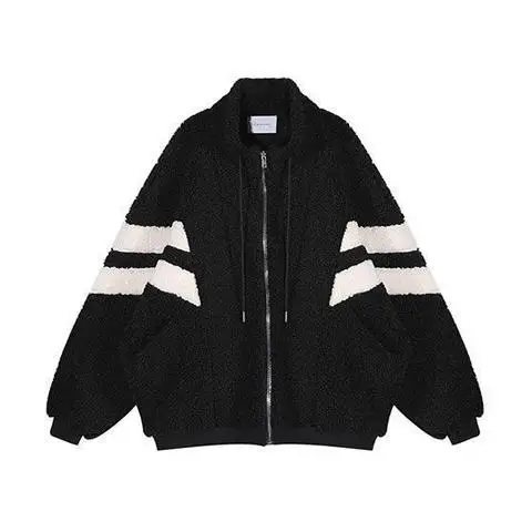Lamb Plush Jacket Women's Autumn and Winter All-match Thickening Warm Design Korean Version All-match Cotton Clothes Ins Tide