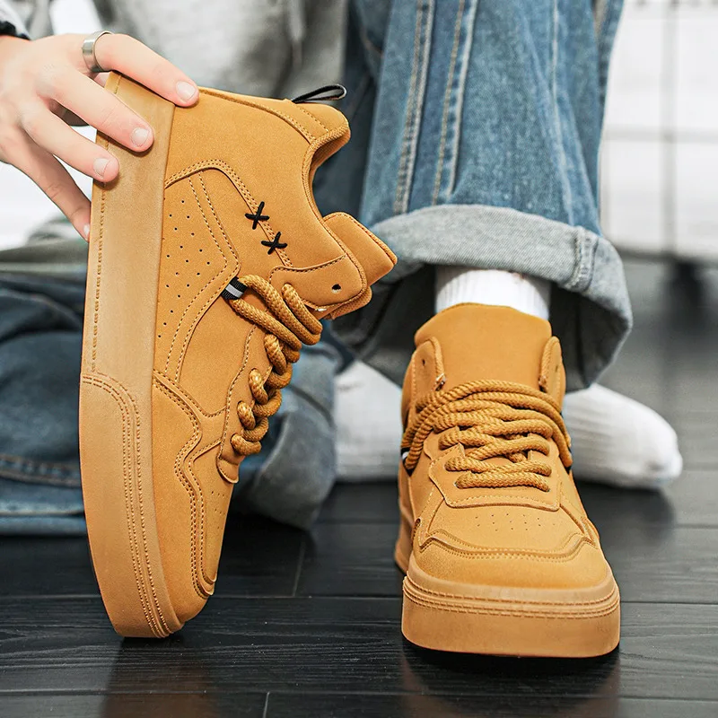 Кроссовки мужские высокие на шнуровке удобные кеды повседневная обувь платформе