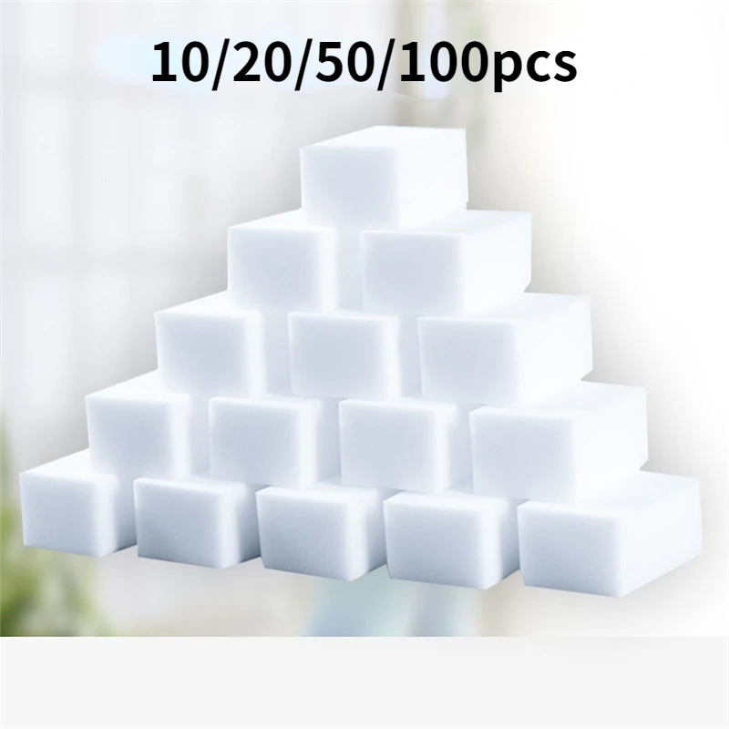 

100/50/20/10 Pcs/lot Magic Sponge Multi-functional Cleaning Eraser Melamine Sponge For Kitchen Bathroom Cleaning Accessories