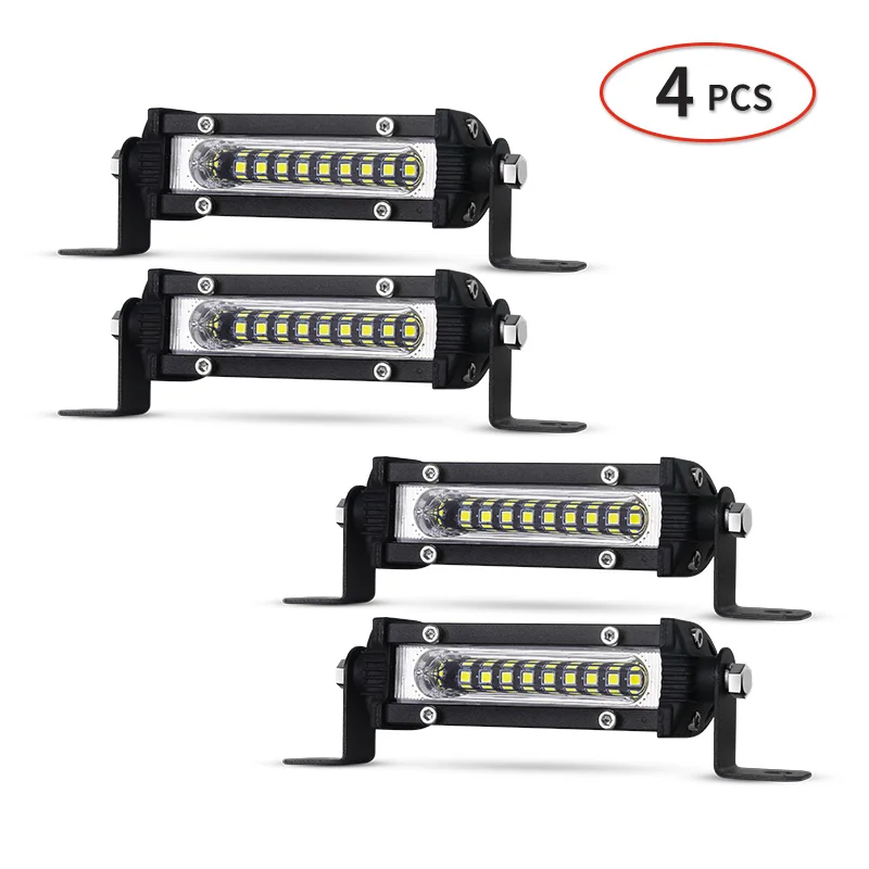 

Мини-светодиодная рабочая панель 9led Slim 4,5 дюйма 27 Вт Мото Рабочий внедорожник Внедорожный UTV 4x4 Грузовик Резервный прожектор заднего хода Противотуманная фара для вождения