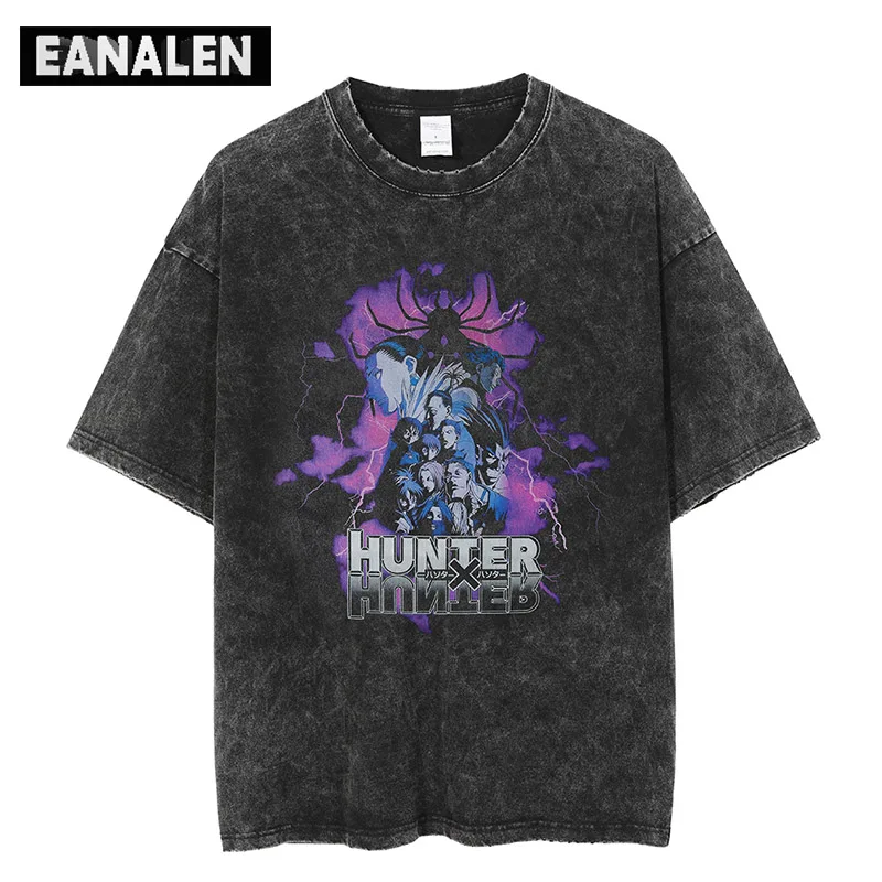 

Harajuku Retro Japanese Cartoon Cartoon Anime Phantom Troupe Graphic T-Shirt Men's Oversized Hip Hop y2k Short Sleeve Shirt Wome