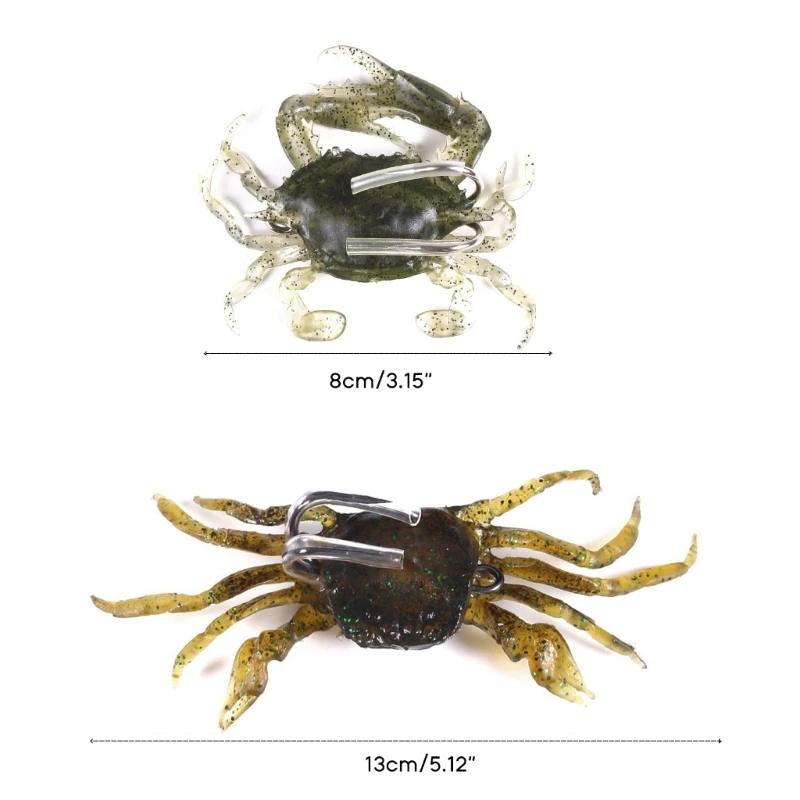 Bionic-Crab силиконовая мягкая приманка искусственная реалистичная рыболовная 8/10 см