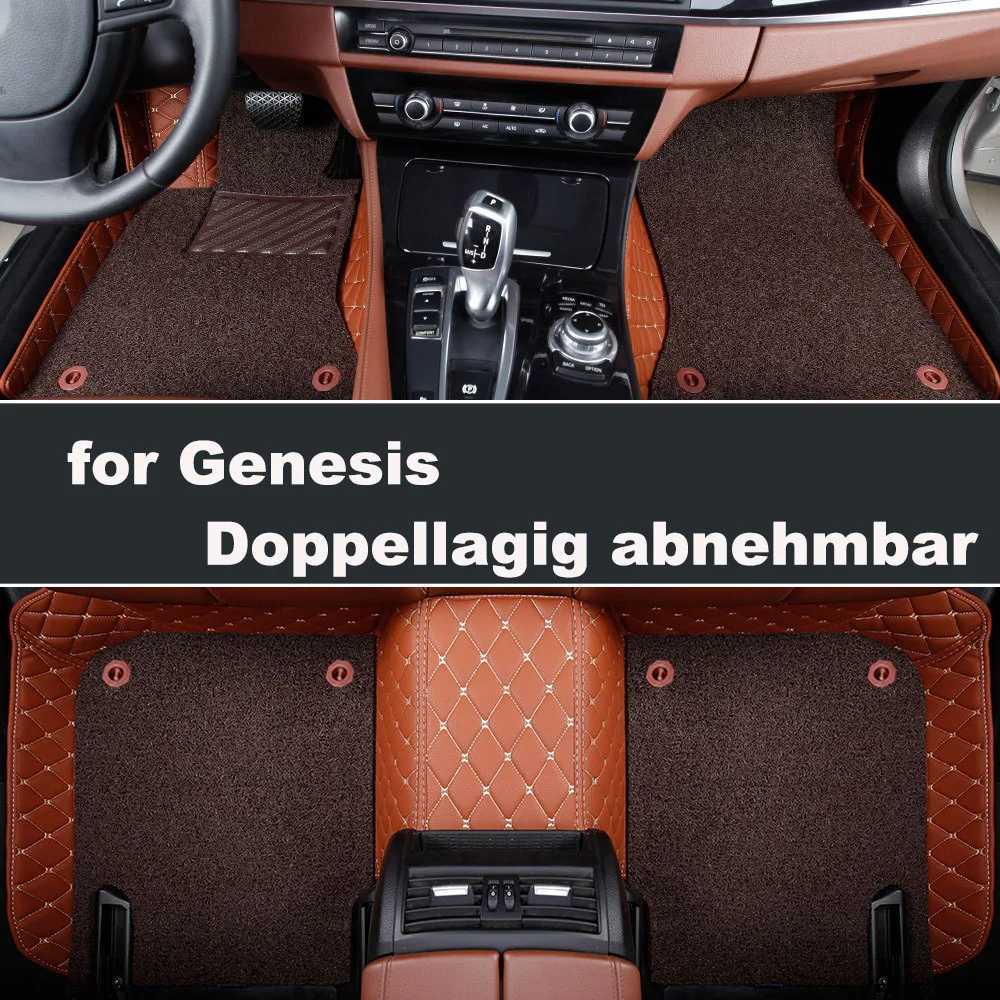 Всесезонные автомобильные коврики с полным покрытием для Genesis G70 G80 G90 Coupe Double Iayer