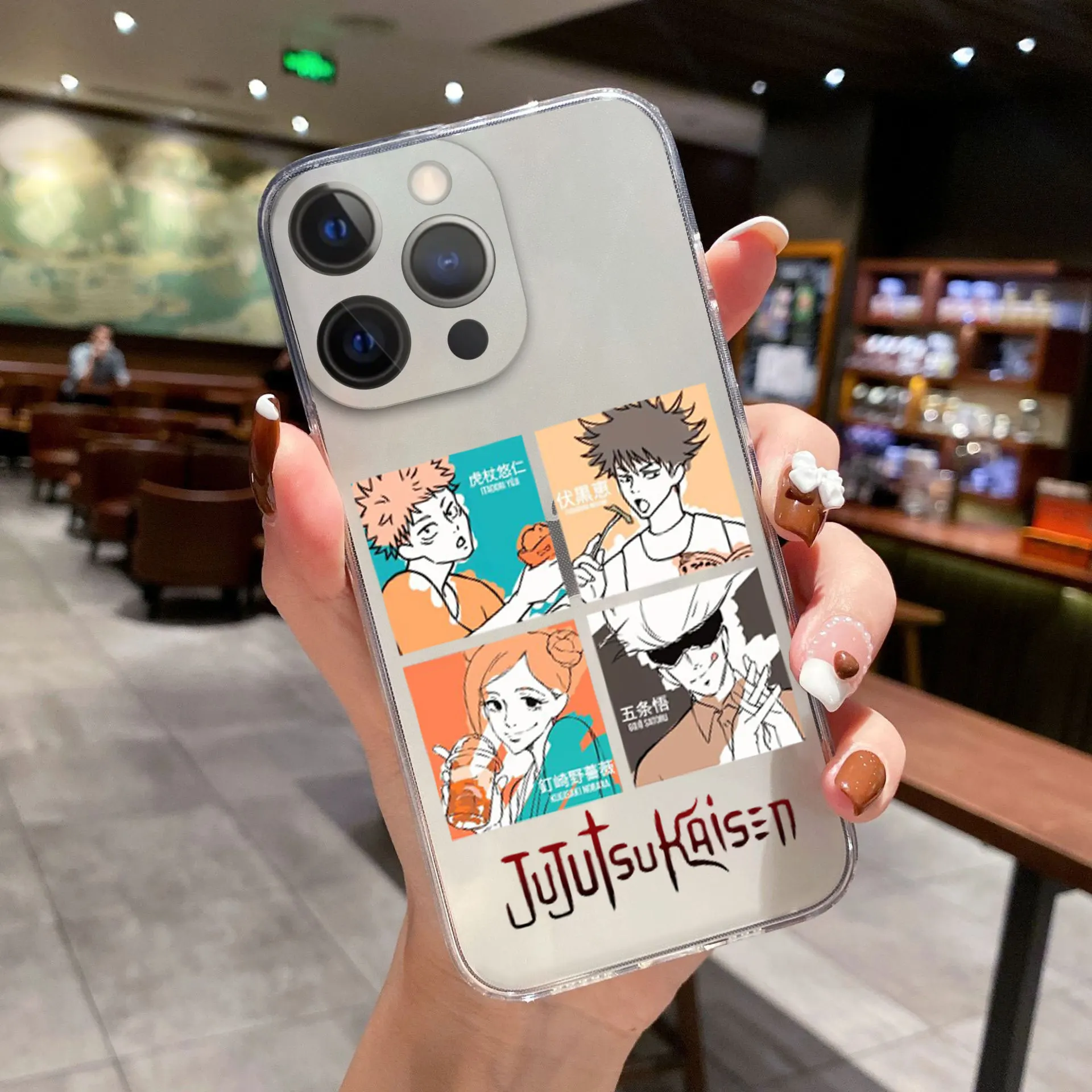 

Luxury Japanese Cartoon Anime Transparent Soft Anti-fall Case Suitable for IPhone 14 13 12 11 Pro Max X XR XSMAX 8 7 Plus 13Mini