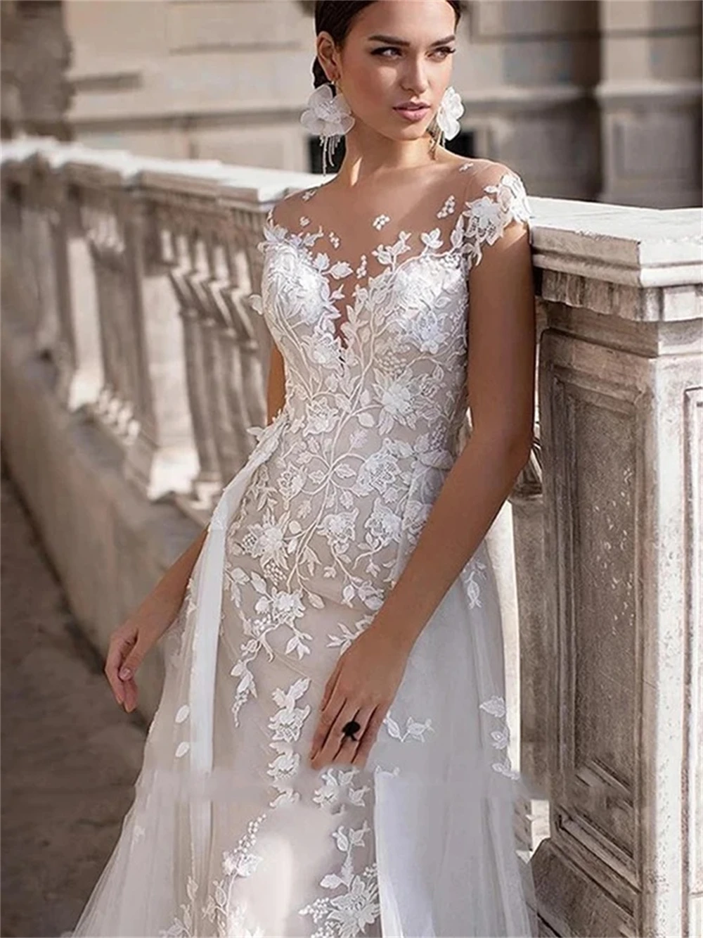 Рисунок 2 - Простое Тюлевое свадебное платье в стиле бохо