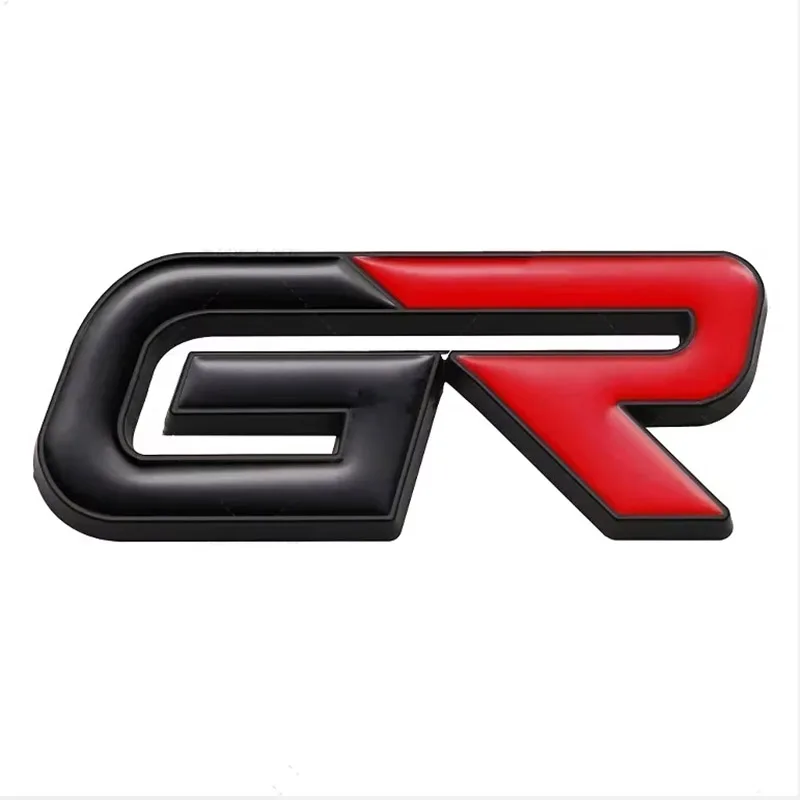 

3D металлические буквы GR, логотип, эмблема передней решетки, значок наклейки на задний багажник, наклейки для Toyota Fortuner CHR RAV4 Yaris Prado Prius Camry
