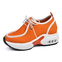 plus size shoes for women sneakers 2022 new fashion wedges air cushion thick bottom casual lace up chunky sneakers women