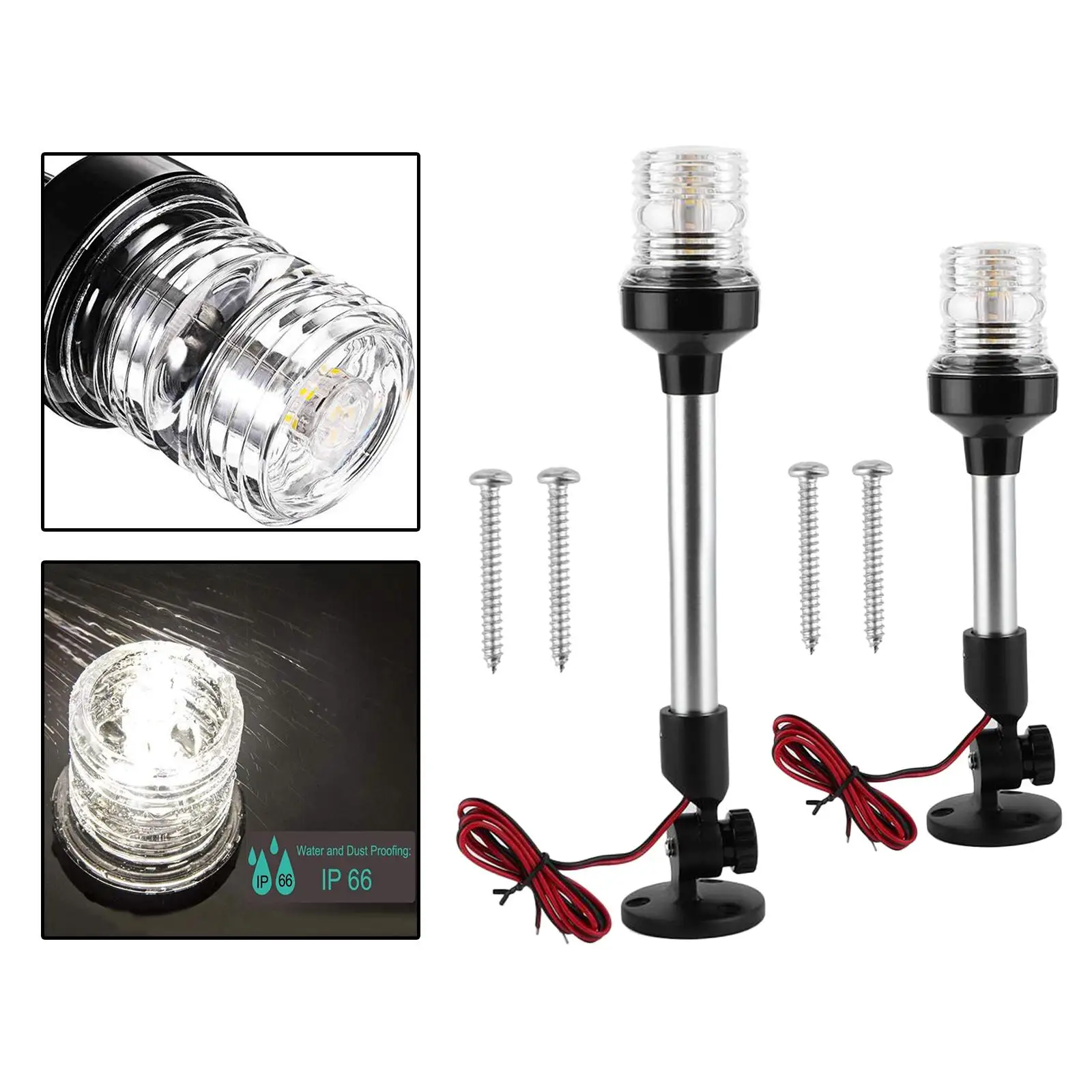 

WaterDurable Yacht Anchor lighting led Marine Boat Safety Stern 360° Navigation Lamps Pontoon Safety 12- Lights