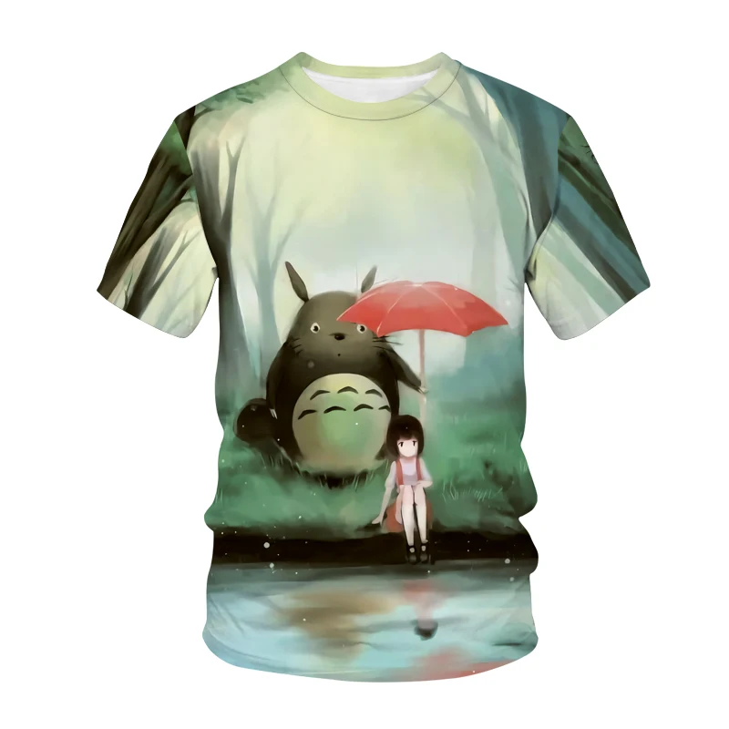 

Футболка с японским Аниме Тоторо, футболка с 3D принтом для мужчин и женщин, модная футболка большого размера для детей, футболки для мальчиков и девочек в стиле хип-хоп, топы, кавайная рубашка