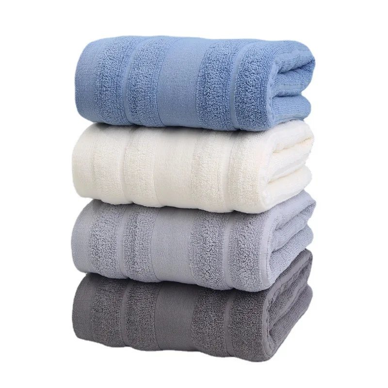 

70*140cm New 100% Cotton Bath Towel Absorbent Shower Beach Blanket Large Towels Bathroom Home Hotel for Adults