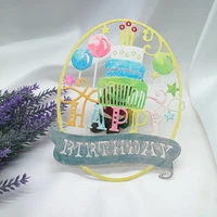 pans happy birthday cutting dies for junk journal scrapbooking embossing diy manual photo album carbon steel knife mold decor