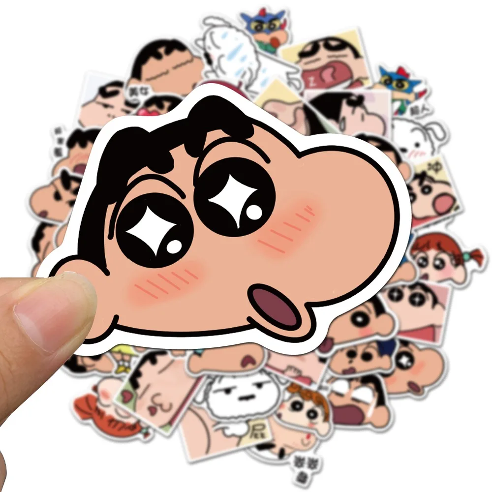 

50pcs Cute Stickers Crayon Small New Graffiti Stickers Luggage Helmet Scooter Room Decoration Waterproof Hand Account Stickers