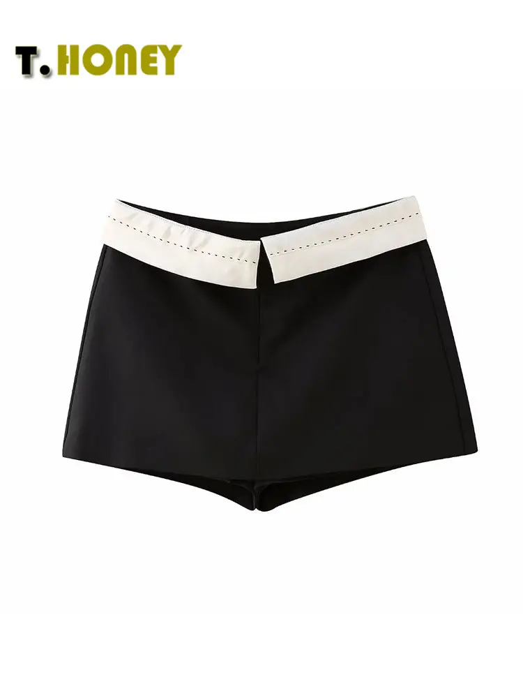 

Женские модные однотонные Мини-шорты TELLHONEY с боковой молнией, повседневные облегающие Мини-шорты трапециевидного силуэта