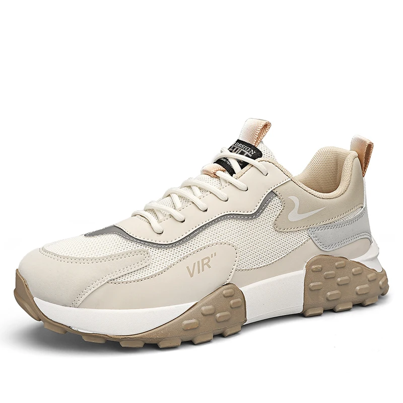 

Мужские Нескользящие кроссовки, дышащие сетчатые, повседневная спортивная обувь на платформе, Вулканизированная подошва, большие размеры