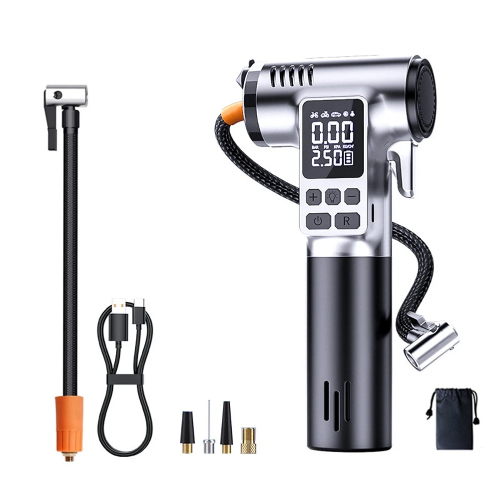 

Многофункциональный автомобильный насос для накачки шин Электрический Воздушный насос Беспроводной воздушный инжектор Портативный воздушный компрессор для мотоцикла Велосипеда