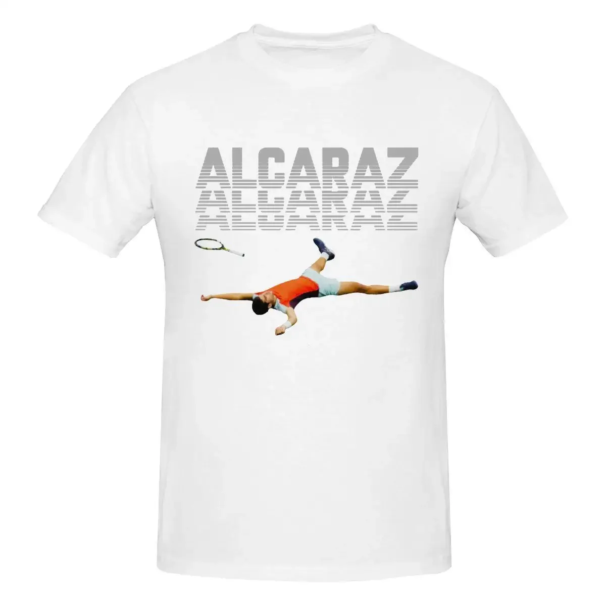 Футболка мужская с коротким рукавом потрясающая теннисная майка круглым вырезом