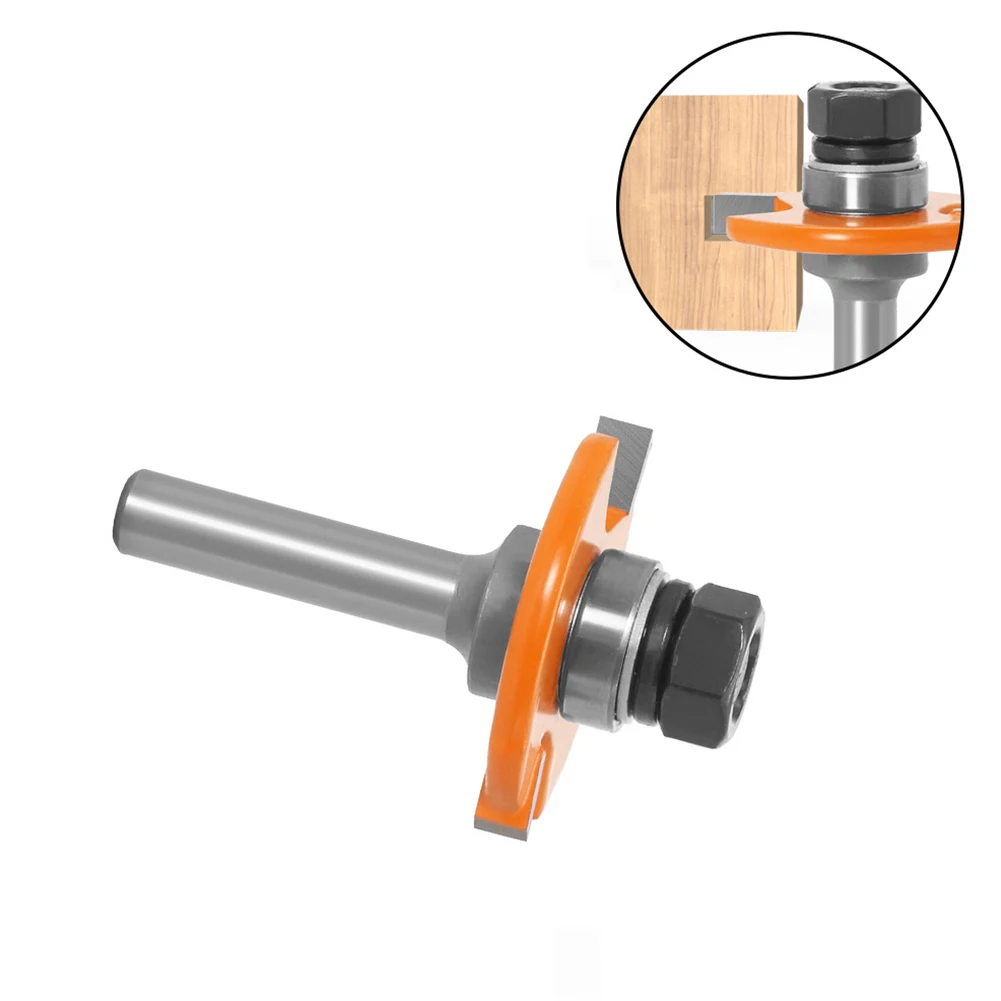 

1pc 8mm Shank T Type Router Bit With Bearing Biscuit Joint Slot Cutter Woodworking Milling Cutter For Wood Slotting Router Bit