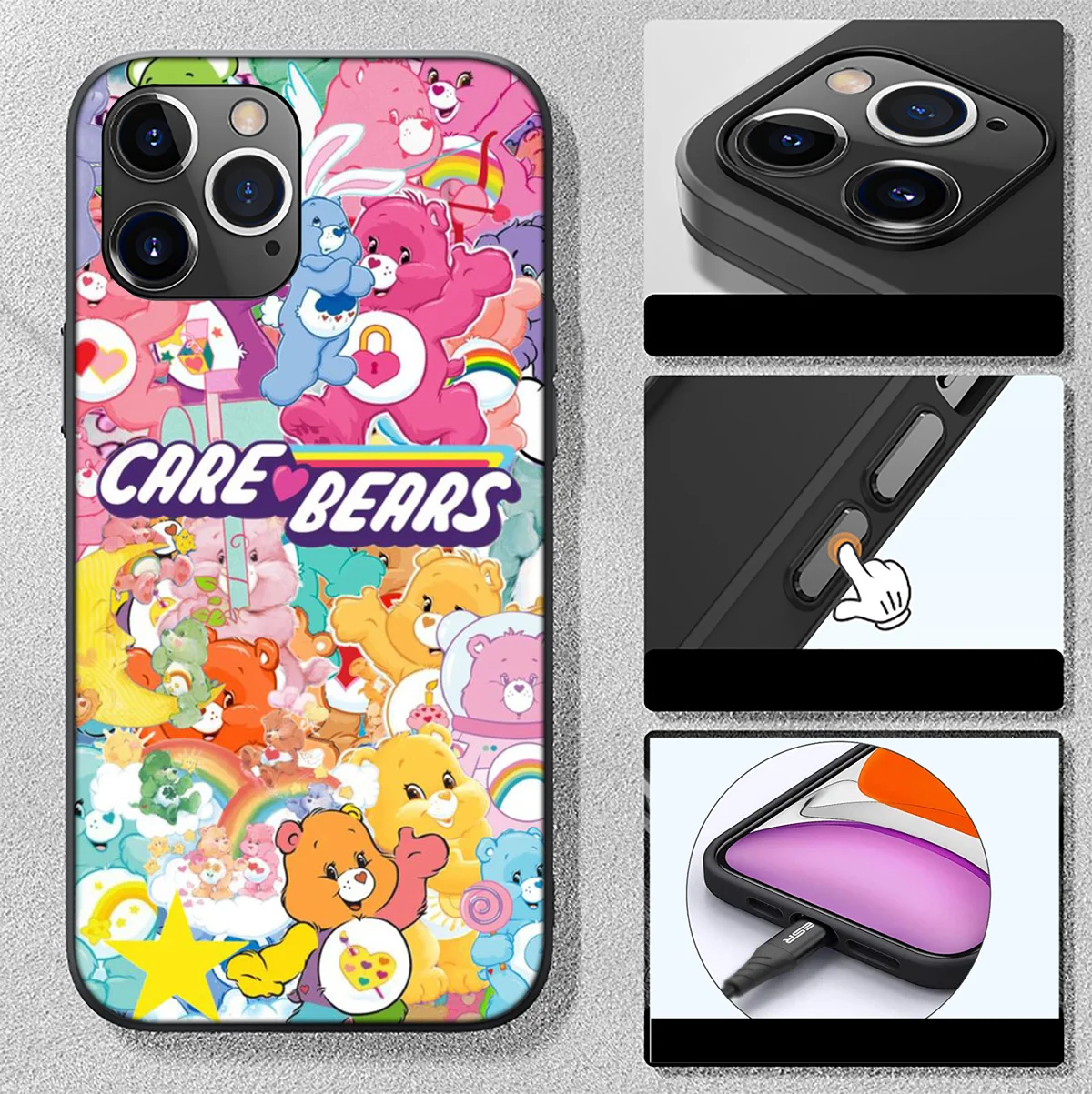 HA36 Cartoon Care Cute Hot Bear Мягкий чехол для Xiaomi Redmi 13 12C 12 10C 10 9C S2 9T 10A 9A 9 8A 8 7A 7 6A 6 Pro NFC