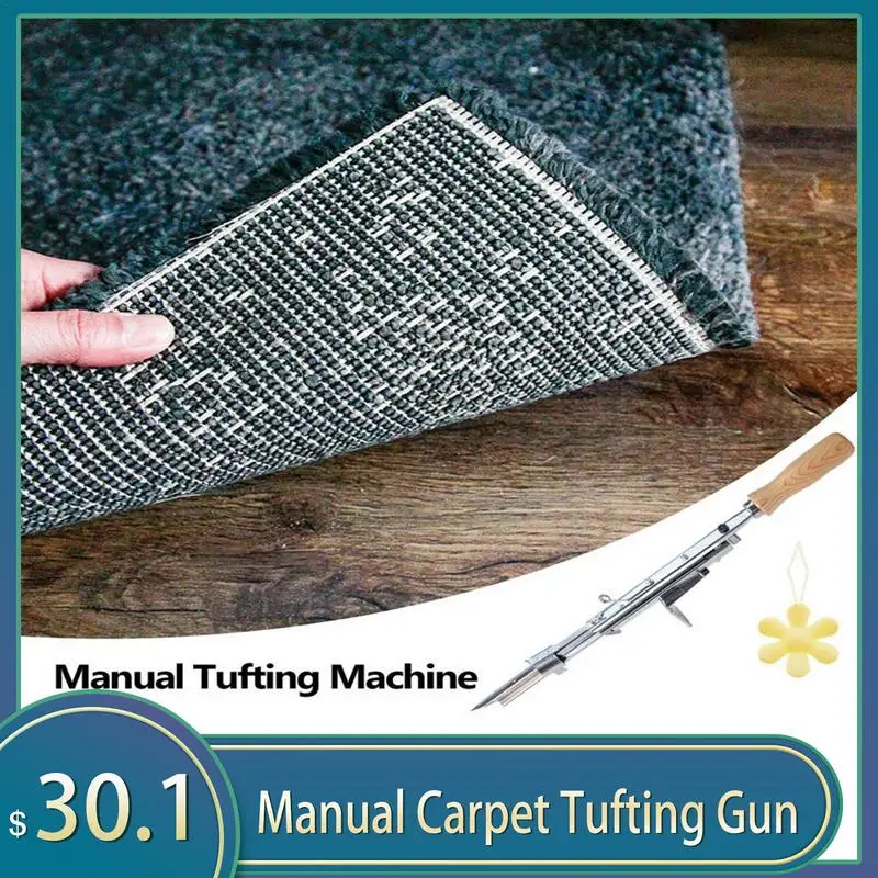 

Manual Carpet Tufting Guns Rug Maker Cut-Pile Tufting Tool Stainless Steel Machine Manual Carpet Maker Rug DIY Making Supplies