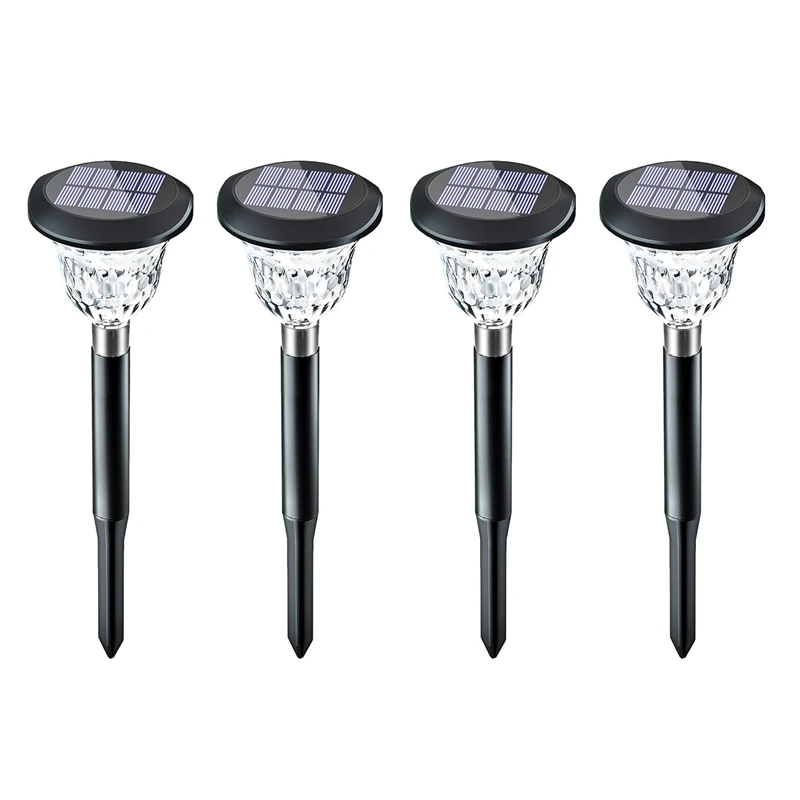 

4PCS Solar Outdoor Lawn Floor Light And Shadow Lamp Courtyard Garden Ground Inserting