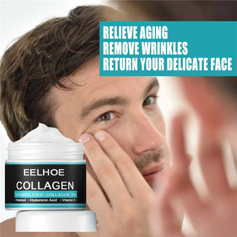 Vitamina e dia e noite colágeno rosto hidratar anti-rugas para homem cuidados com a pele creme anti-envelhecimento para homem