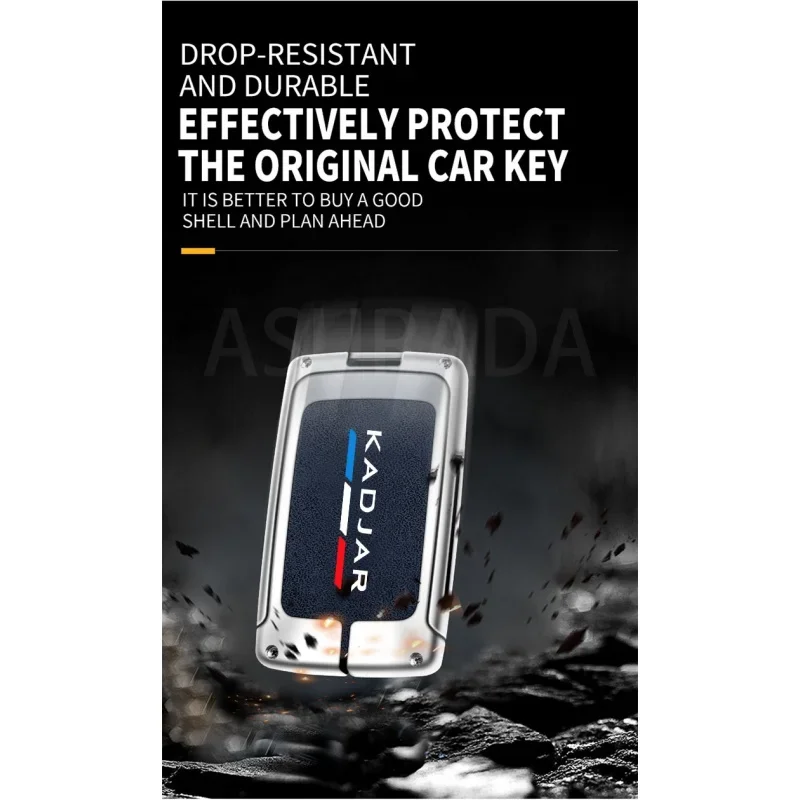 Автомобильный чехол для ключей из цинкового сплава ТПУ Renault Kadjar с логотипом