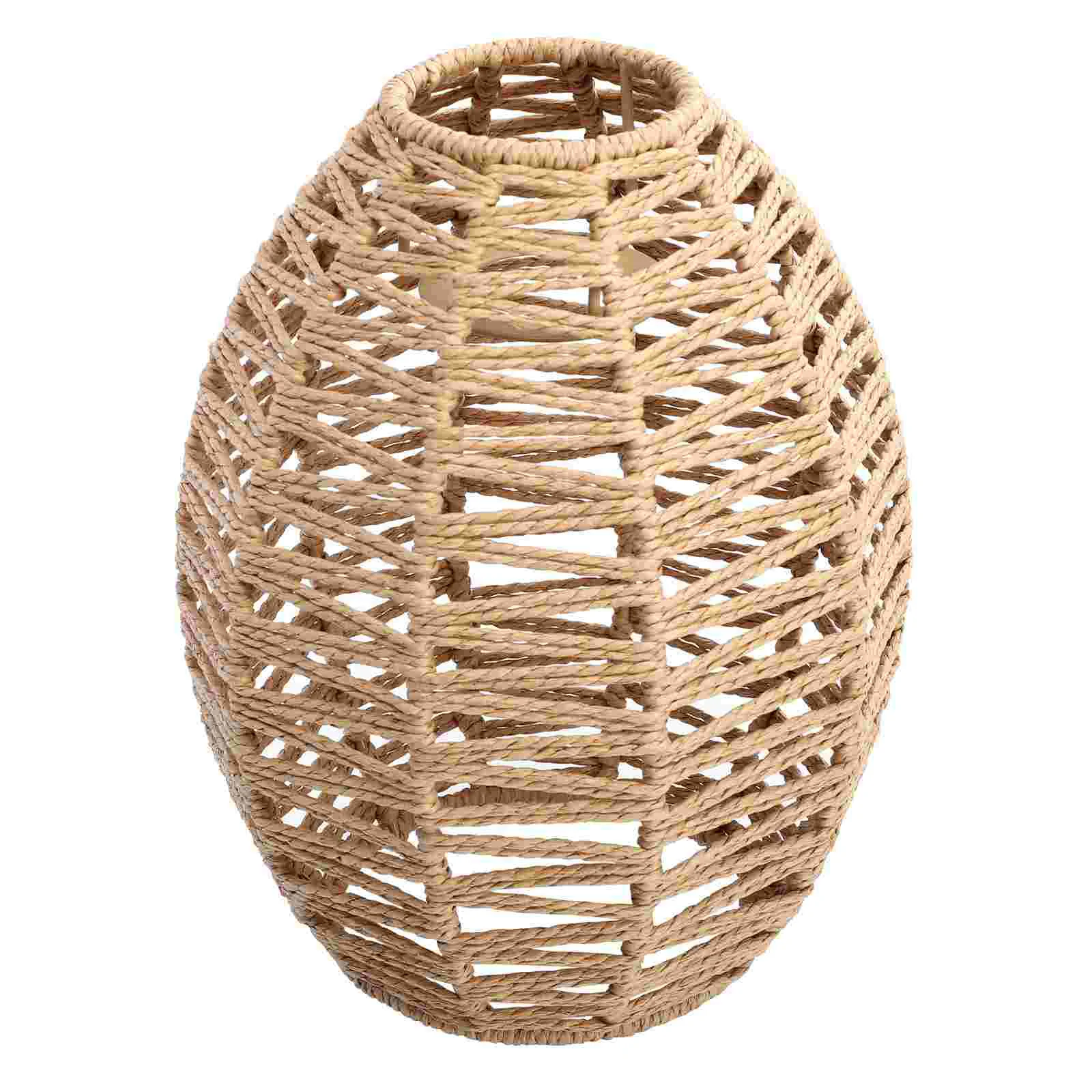 

Shade Lamp Light Woven Rattan Lampshade Pendant Cover Ceiling Chandelier Wicker Fixture Hanging Rope Shades Replacement Vintage