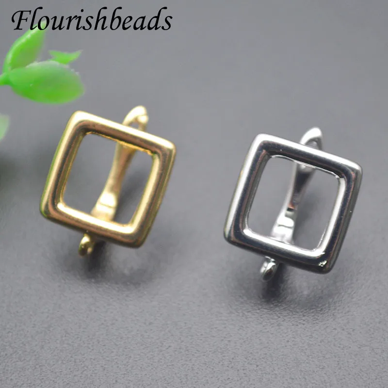 Высокое качество квадратные серьги крючки позолоченные металлические латунные