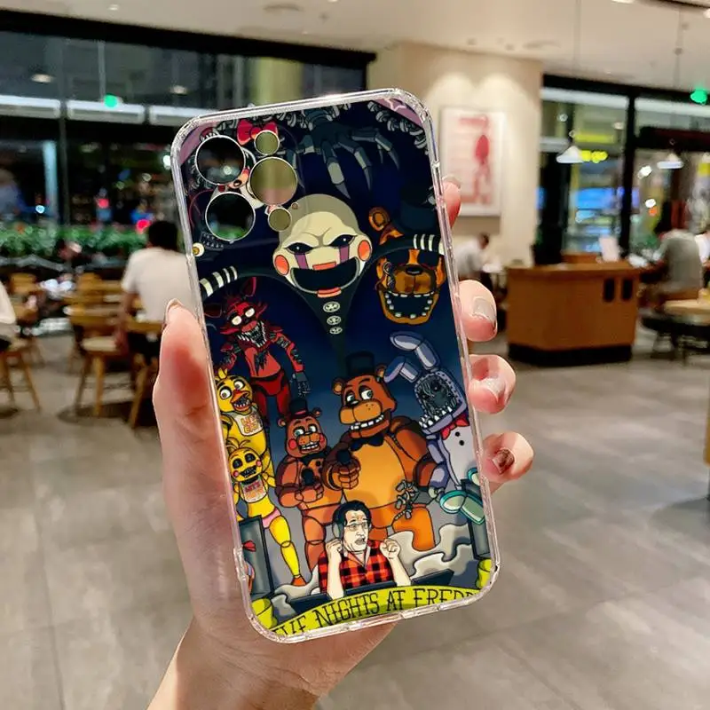 Чехол для телефона Fnaf Animatronics прозрачный iphone 13 12 11 Pro Max Mini X XR XS MAX 7 8 6s plus чехлы с