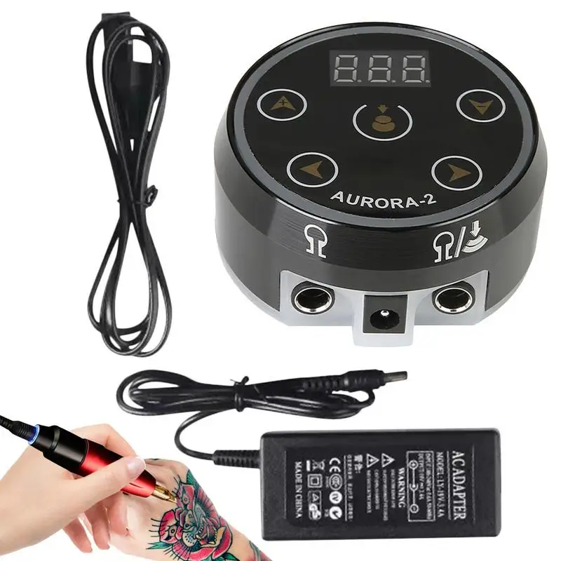 

Блок питания для татуировок AURORA, светодиодный, с адаптером для катушек