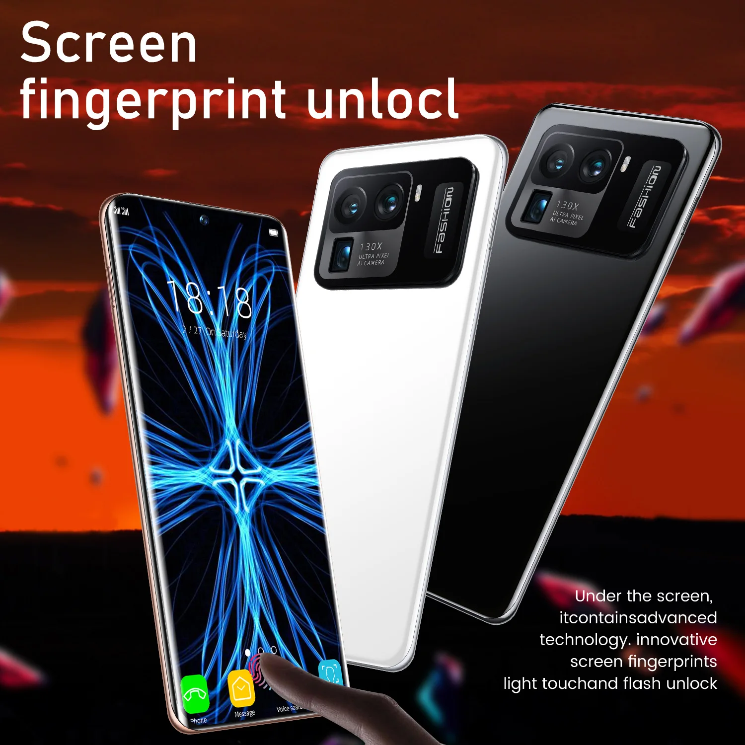 Смартфон M11 Ultra 7 3 дюйма 16 ГБ + ТБ Android 11 камера разблокированный дешевый сотовый