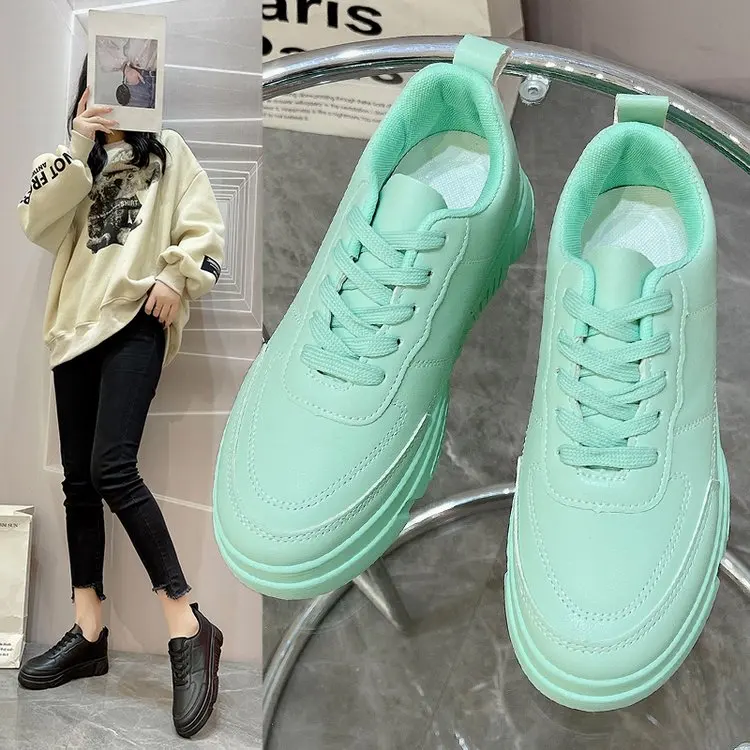 2023 spring new single shoes women's shoes round toe rubber flat sole single shoes