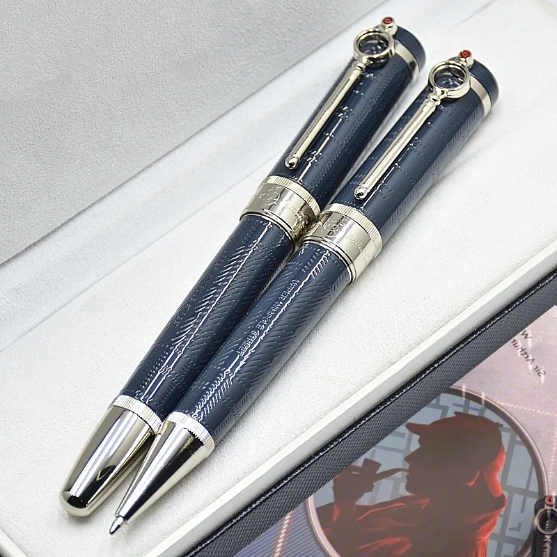 

New Limited Edition Writer Conan Doyle Signature Rollerball Pen MB Blue & Black Office Writing Ballpoint Pens With Serial Number