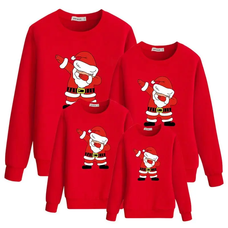 

Jersey Navidad Familia Cute Deer Print Pijama Thick Family Christmas Sweaters Year Look Matching Family Christmas Sweater