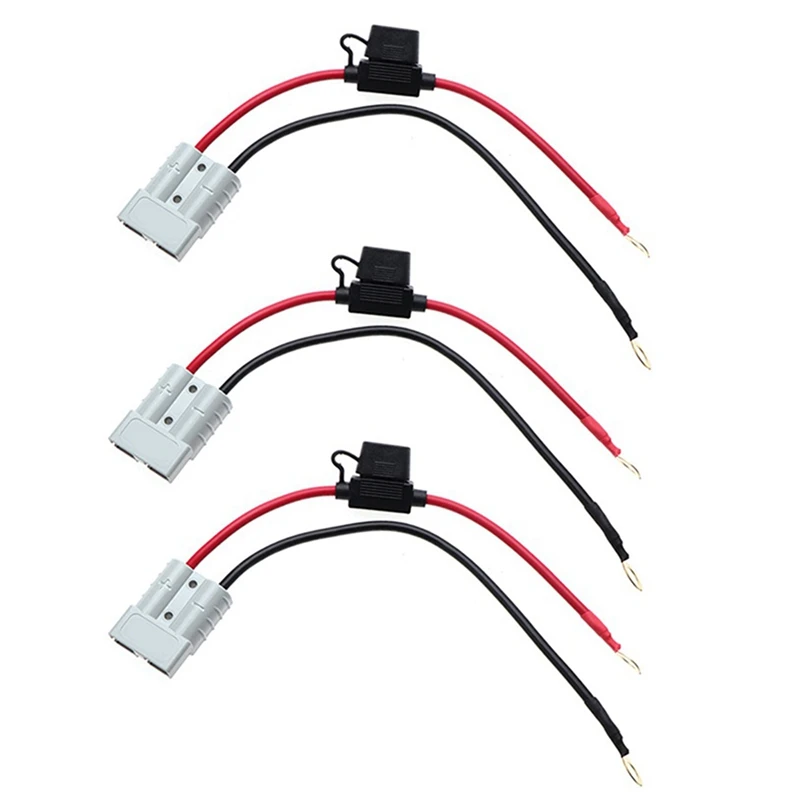 

3PCS Suitable For Anderson Connector Waterproof + Fuse Box With Line 50A Medium Fuse Terminal Block