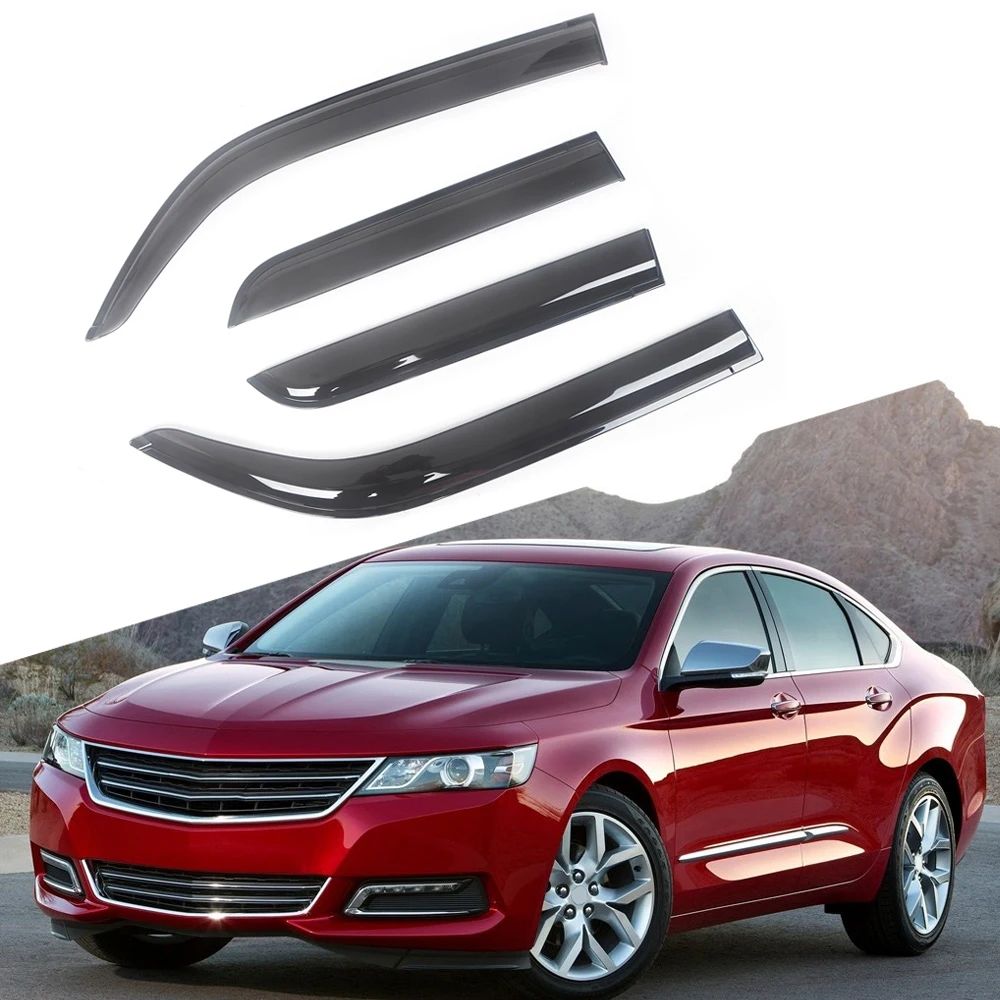 

Ветровые дефлекторы для боковых окон Chevrolet Impala 2000-2016, козырек от дождя для двери, козырек для вентиляционных отверстий, козырек от темного ды...