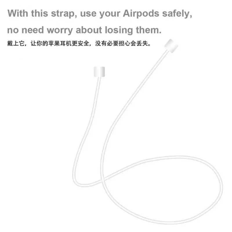 Anti-Lost Silicone Earphone Rope Holder Cable for Airpods TWS Wireless Headphone Neck Strap Cord String Accessories