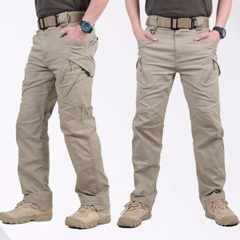 High Quality Men's Tactical Pants Classic SWAT Army Military Trousers Outdoor Casual Multi Pockets Waterproof Cargo Pants Male