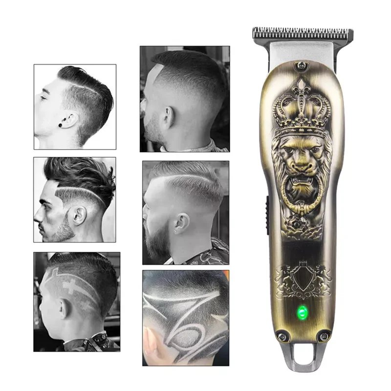 

CkeyiN машинка для стрижки волос, профессиональный электрический триммер для волос, машинка для стрижки бороды, перезаряжаемый триммер с лезв...