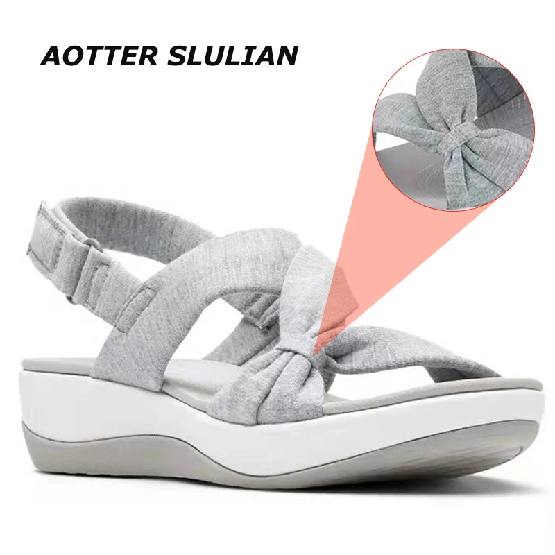 Plus Size Womens's Shoes 2022 Summer Holiday Sports Sandals Ankl Strap Magic Sticks Wearing Ladies Lightweight Platform Footwear