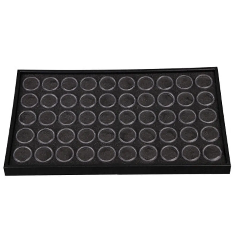 

50 Slots With Cover Storage Box Gems Transparent Manicure Tool Nail Art Plate Glitter Powder Sequins Jewelry Display Container