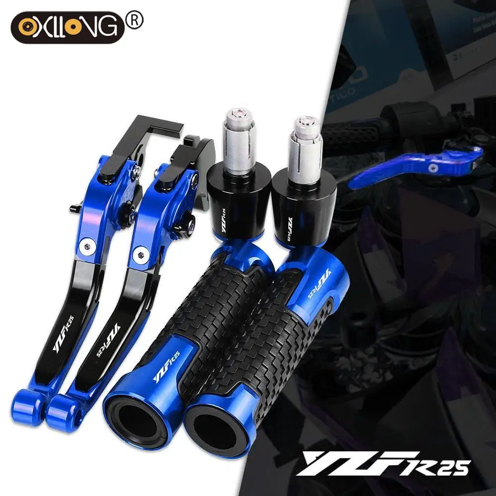 

YZF R25 LOGO Motorcycle Brake Clutch Levers Handlebar Hand Grips ends For YAMAHA YZFR25 YZF-R25 2015 2016 2017 2018 2019 2020