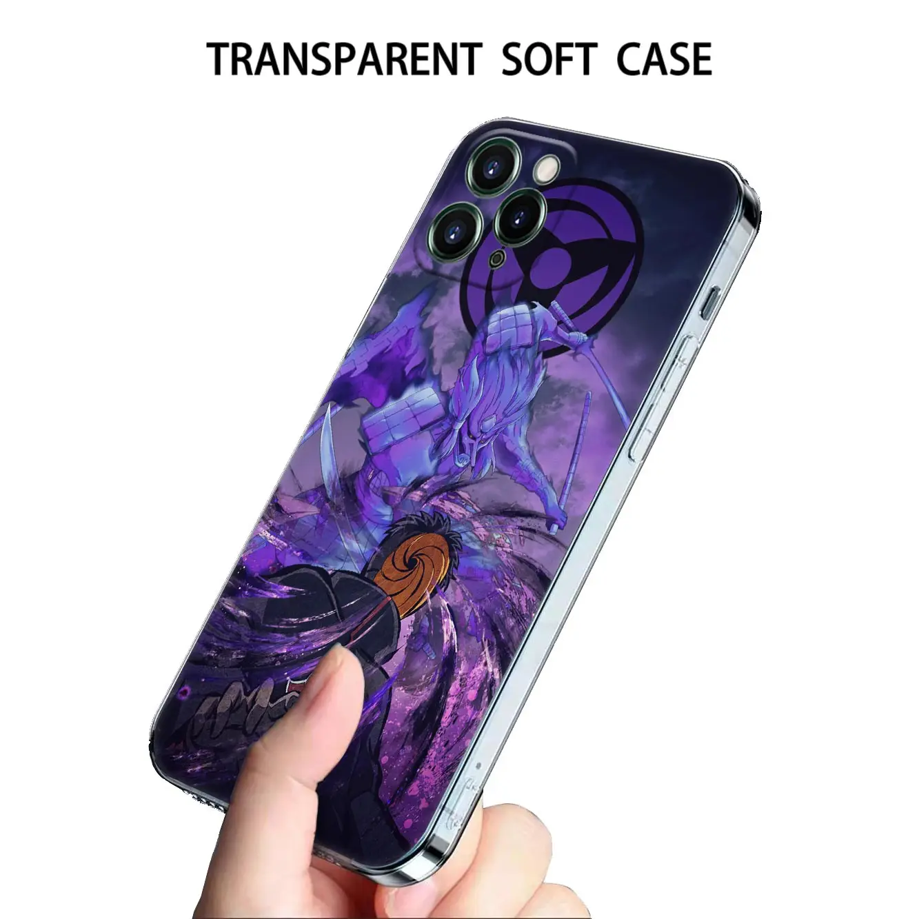 Прозрачный чехол для телефона с аниме Наруто Учиха Мадара Саске iPhone 11 12 13 Pro Max 7 8 SE