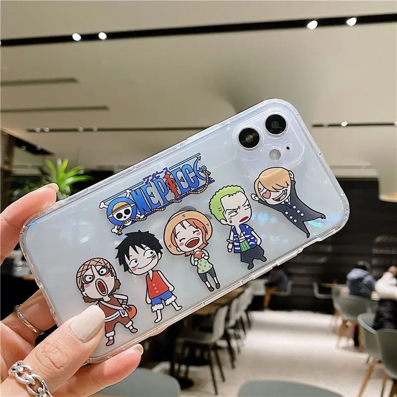 

BANDAI One Piece Luffy Anime Phone Cases For iPhone 13 12 11 Pro Max Mini XR XS MAX 8 X 7 SE 2020 Back Cover